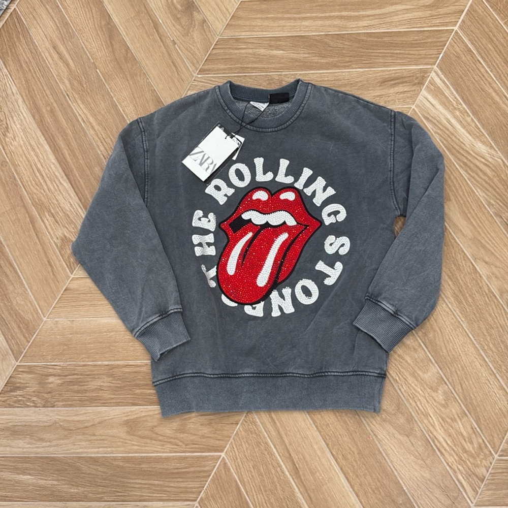 Zara Rolling Stone sweatshirt girls size 9/10